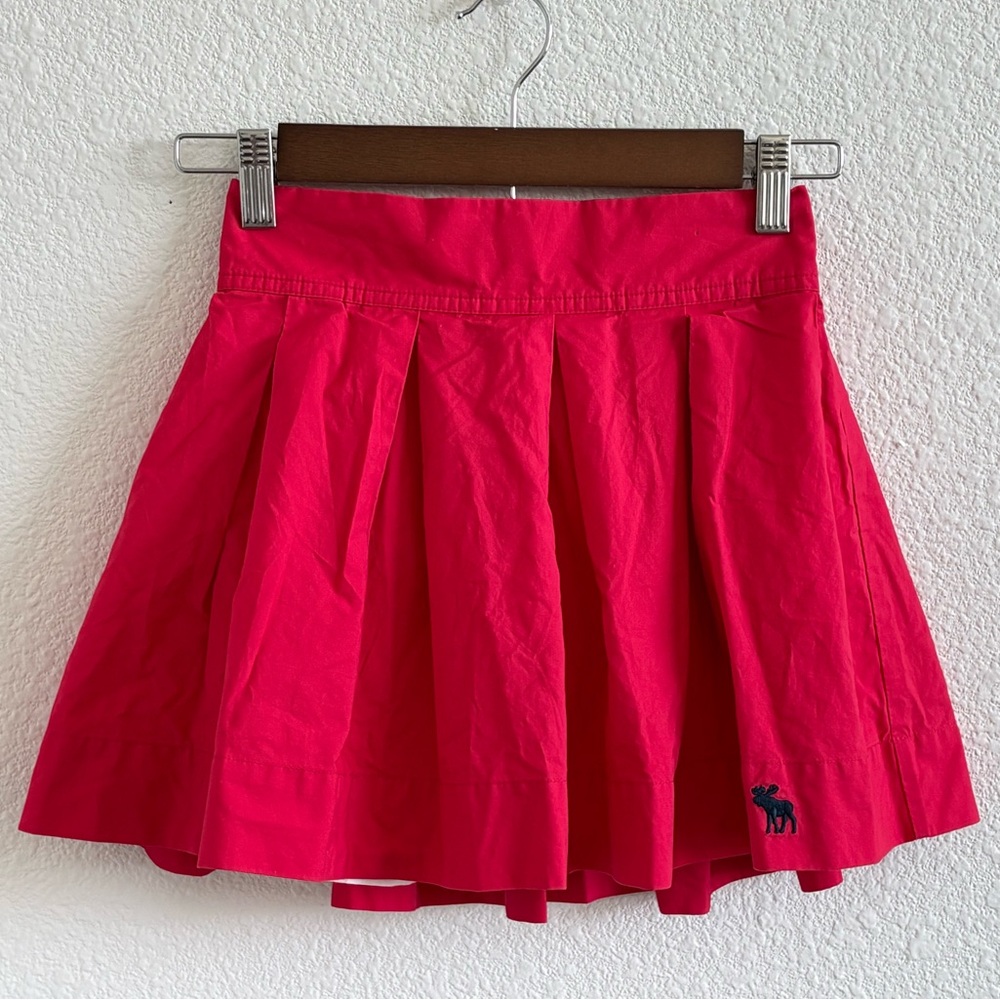 Abercrombie & Fitch Y2K Mini‎ Skirt XS Pleated Preppy Red 2000s Coquette